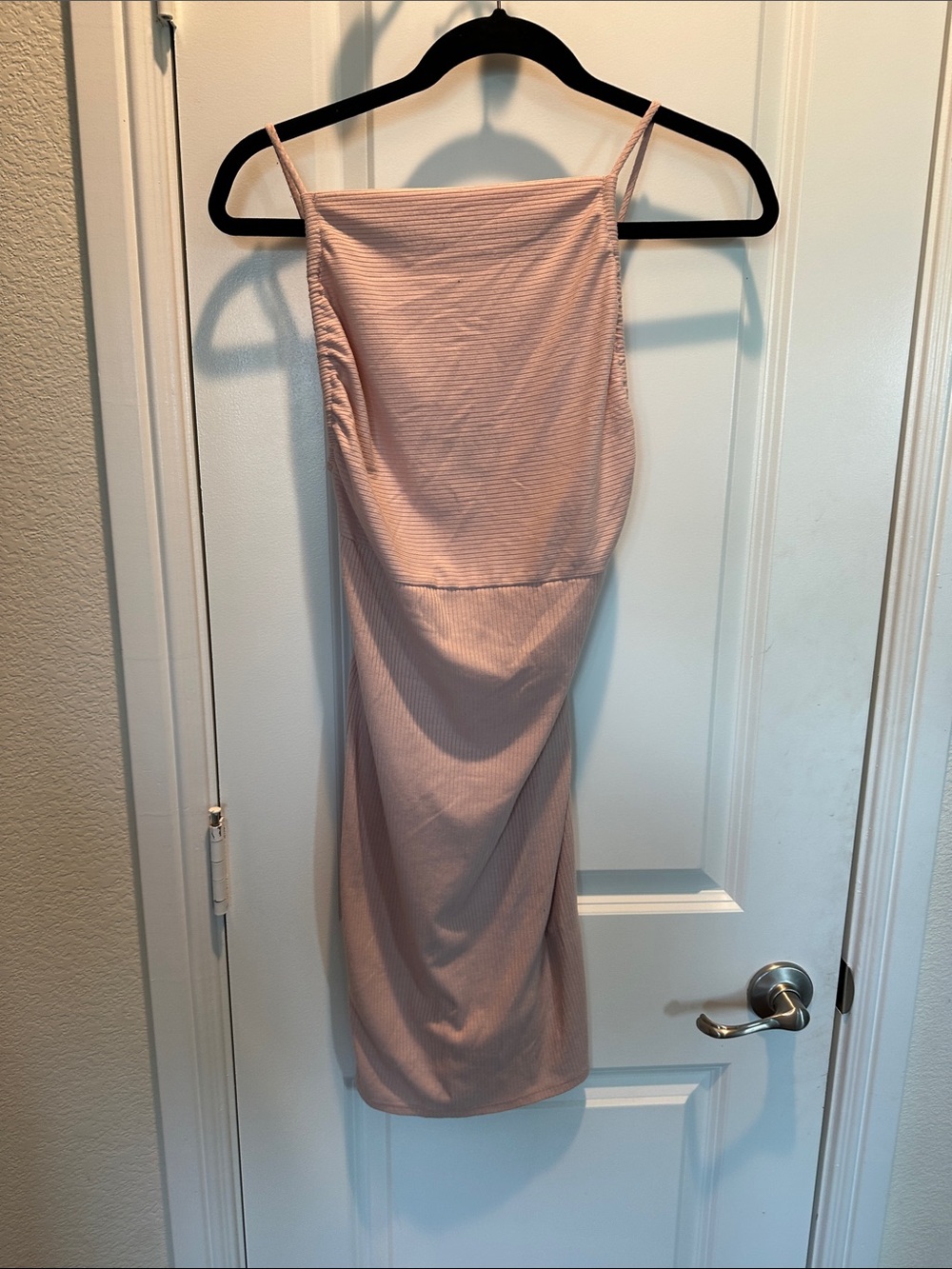 Forever 21 Blush Ribbed Spaghetti Strap Dress